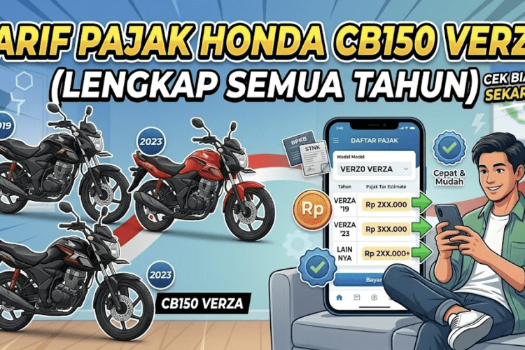 Tarif Pajak Motor Honda CB150 Verza Semua Tipe