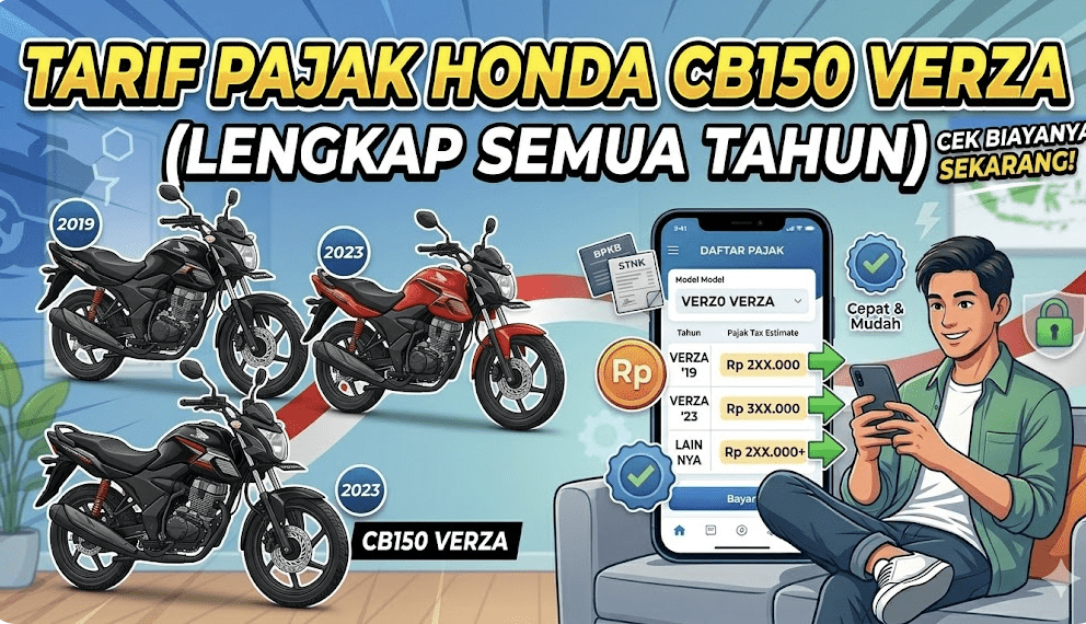 Tarif Pajak Motor Honda CB150 Verza Semua Tipe