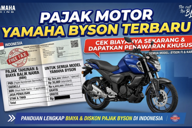 Tarif Pajak Motor Yamaha Byson Semua Tipe dan Tahun – Update 2026