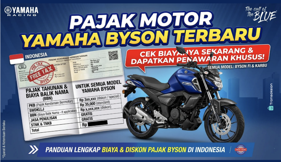 Tarif Pajak Motor Yamaha Byson Semua Tipe dan Tahun – Update 2026