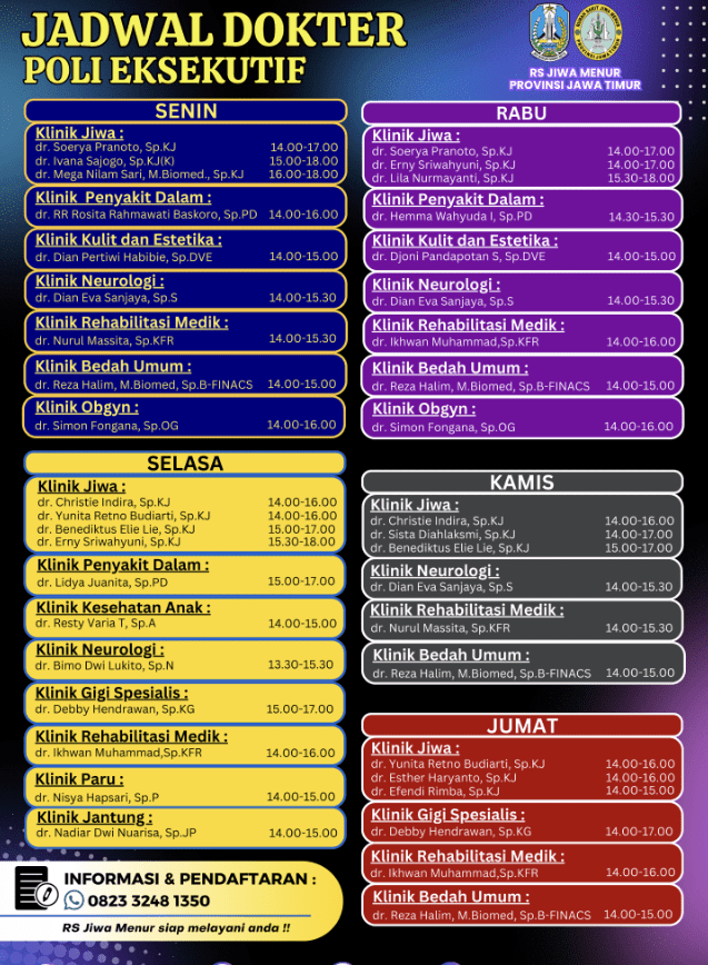 Gambar Jadwal Dokter RSJ Menur