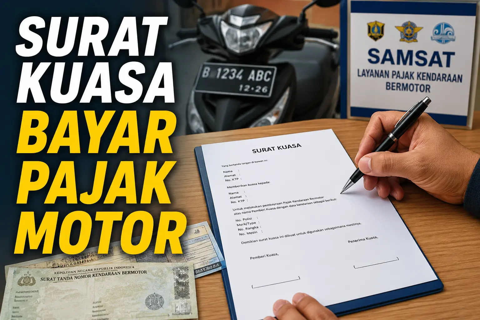 Word, PDF, Doc: Ini Contoh Surat Kuasa Bayar Pajak Motor Terbaru 2026